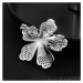 Éternelle Luxusní brož s perlou a zirkony Eloise B8087-LXT0580A Stříbrná