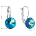 Náušnice Rivoli se Swarovski Elements tmavě modré Bermuda Blue 12 mm