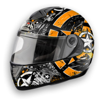 AIROH Aster-X Skull ASSK32 helma integral černá/oranžová
