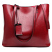 Tmavě červená dámská přehledná kabelka Braslen Lulu Bags