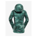 Zelená dětská vzorovaná softshellová bunda ALPINE PRO HOORO