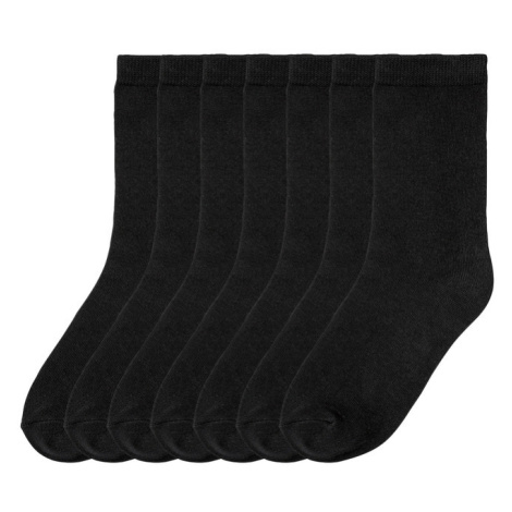 pepperts!® Dívčí ponožky s BIO bavlnou, 7 párů (černá)