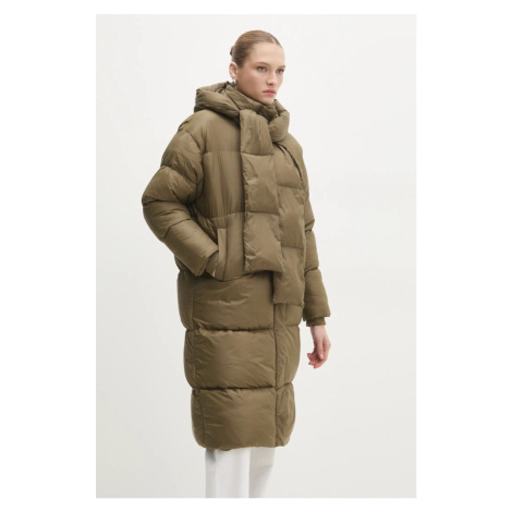 Bunda Answear.LAB dámská, zelená barva, zimní, oversize