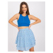 MODRÝ CROP TOP S KNOFLÍČKY RILEY --BLUE Modrá