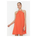 Trendyol Orange Halter Neck Dress