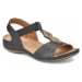 Polaris 81.157364.z Black Woman Filled Sandals