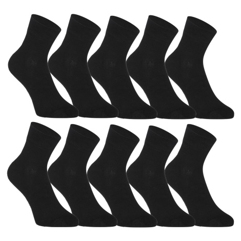10PACK ponožky Styx kotníkové bambusové černé (10HBK960) L
