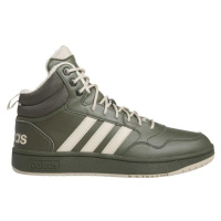 adidas HOOPS 3.0 MID WTR Pánské tenisky, tmavě zelená, velikost 42 2/3