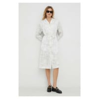 Šaty Calvin Klein bílá barva, mini, oversize