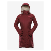 Vínový dámský zimní kabát s membránou ALPINE PRO ADONA