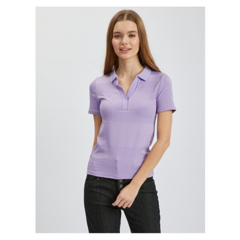 Orsay Světle fialové dámské úpletové polo tričko - Dámské