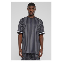 Urban Classics / Oversized Striped Mesh Tee black/white