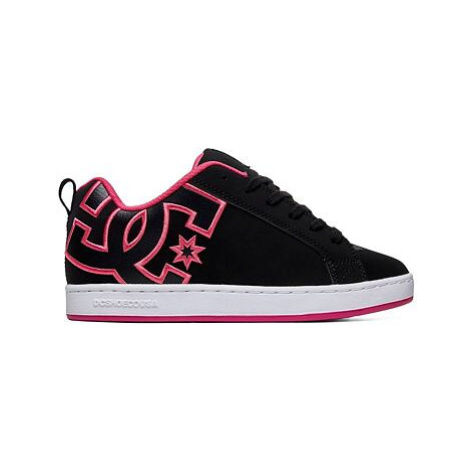 Dc shoes dámské boty Court Graffik Black / Pink Stencil | Černá