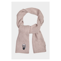 Šála karl lagerfeld k/ikonik patch knit scarf hnědá