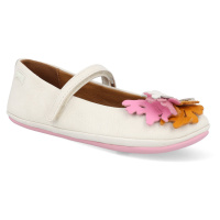 Baleríny Camper - Sella Houston Kids White Natural bílé