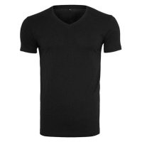 Build Your Brand Pánské tričko s výstřihem do V BY006 Black