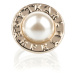 Šperk karl lagerfeld k/essential pearls ring žlutá