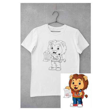 MMO Dětské triko vymaluj si Lev