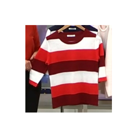 QVC CASHMASOFT svetr s 3/4 rukávem Barva: Červená, Mezinárodní