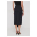 Sukně Calvin Klein černá barva, midi, pouzdrová, K20K206808
