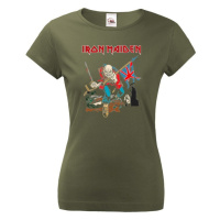 Dámské tričko s potiskem Iron Maiden  - parádní tričko s potiskem metalové skupiny Iron Maiden