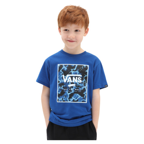 Dětské tričko Vans PRINT BOX KIDS TRUE modrá/TRUE modrá