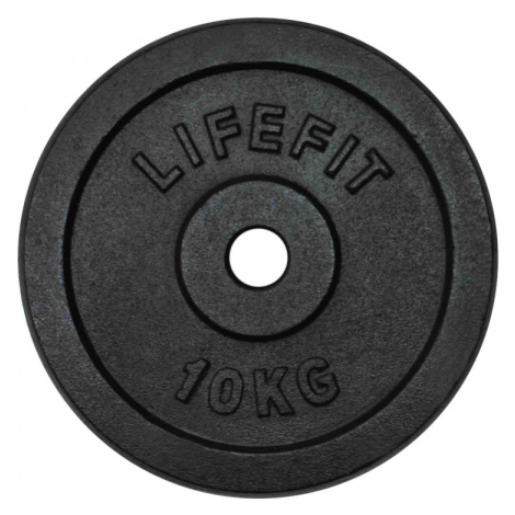 LIFEFIT-Kotúč 10kg, kovový, pre 30mm tyč Černá