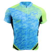 HAVEN Cyklistický dres s krátkým rukávem - SINGLETRAIL - modrá/zelená