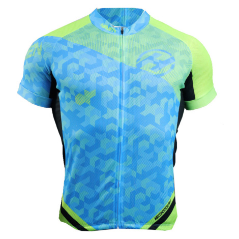 HAVEN Cyklistický dres s krátkým rukávem - SINGLETRAIL - modrá/zelená