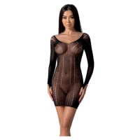 Passion BS101 black - Bodystocking Barva: Černá