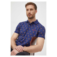 Bavlněné polo tričko Ralph Lauren tmavomodrá barva, 710935222