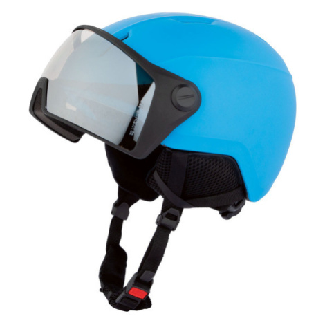 CRIVIT Dětská lyžařská a snowboardová helma s vizírem (modrá)