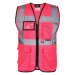 Korntex Berlin Multifunkční reflexní vesta na zip KX802 Neon Pink