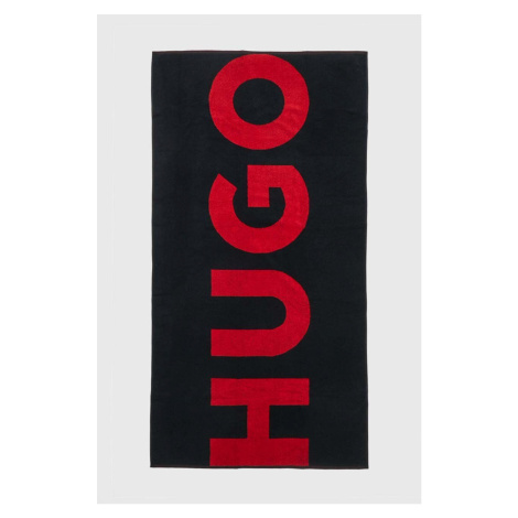 Bavlněný ručník HUGO černá barva Hugo Boss