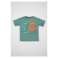 DEFACTO Baby Boy Crew Neck Printed Short Sleeve T-Shirt