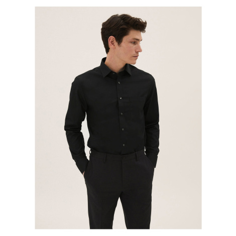 Košile úzkého střihu s dlouhým rukávem, 3 kusy v balení Marks & Spencer černá