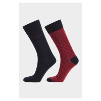 PONOŽKY GANT DOT AND SOLID SOCKS 2-PACK červená