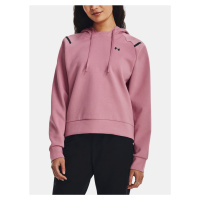 Under Armour Mikina Unstoppable Flc Hoodie-PNK - Dámské