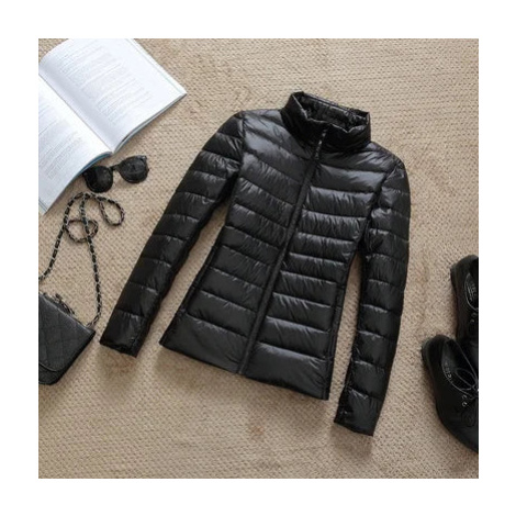 dámská bunda – slim střih, krátká parka s kapucí