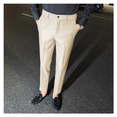 Večerní pánské kalhoty z lesklého materiálu JFC FASHION