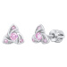 Silvego Něžné stříbrné náušnice s růžovými Brilliance Zirconia silvegob70497bdsp