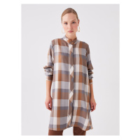 LC Waikiki Women's Judge Collar Plaid Long Sleeve Tunic