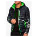 Men's mid-season quilted jacket C319 - green/camo