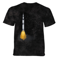 The Mountain Dětské batikované tričko - APOLLO SKETCH - černé - vesmír