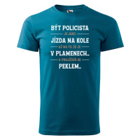 DOBRÝ TRIKO Pánské tričko s potiskem Být policista