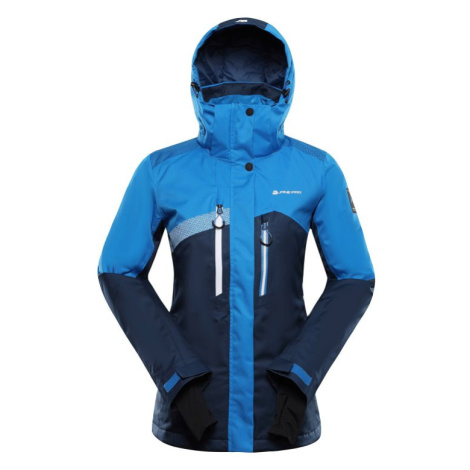 Bunda dámská lyžařská ALPINE PRO DEARA 2 s membránou PTX SNOW modrá