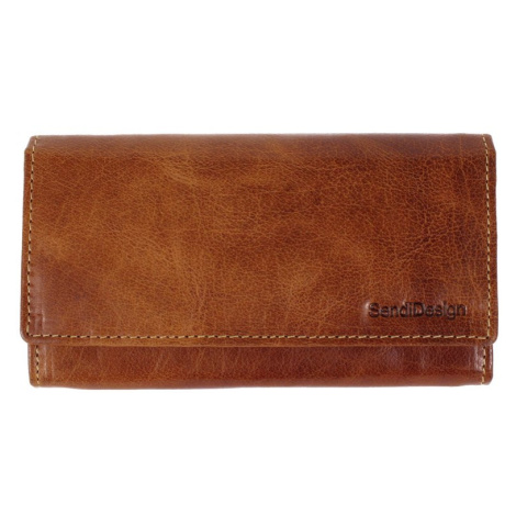 Sendi Design Dámská kožená peněženka B-D204 RFIDkoňak