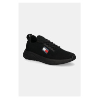 Sneakers boty Tommy Jeans TJM RUNNER KNTITTED černá barva, EM0EM01510