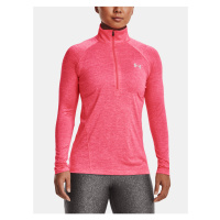 Růžové sportovní tričko Under Armour Tech 1/2 Zip - Twist