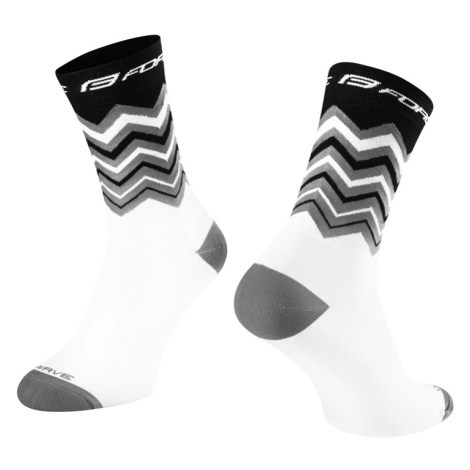 Cyklistické ponožky Force Wave černo-bílé, S/M